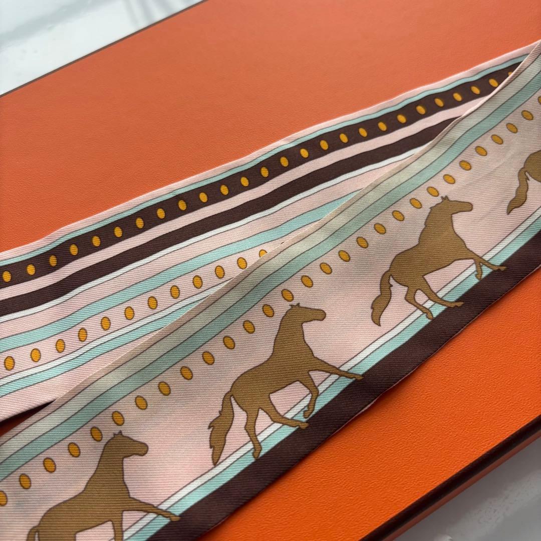 HERMES エルメス ツイリー SEQUENCES 馬柄 シルク セカンス