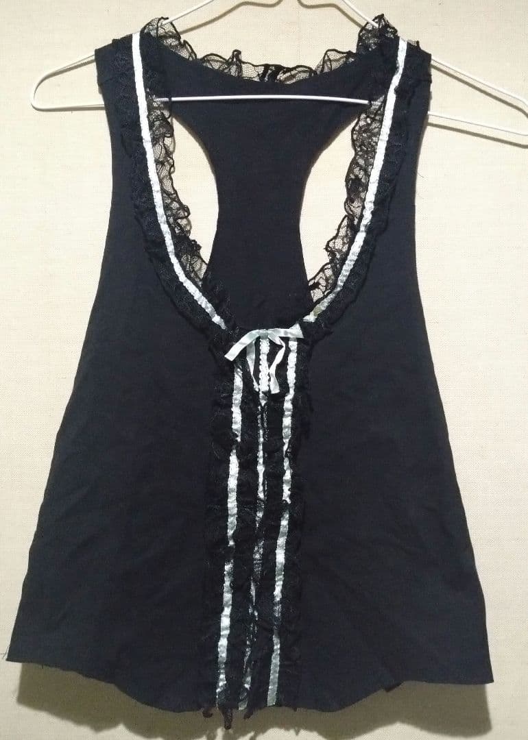 h.HONEY タンクトップ カットソーフリルベスト ゴスロリ