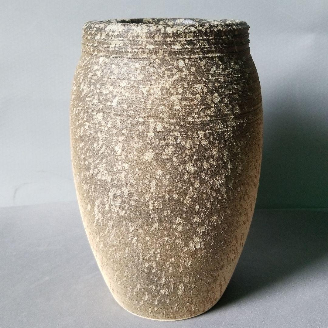 信楽焼傘立て  壷型ちらし 高さ４２cm