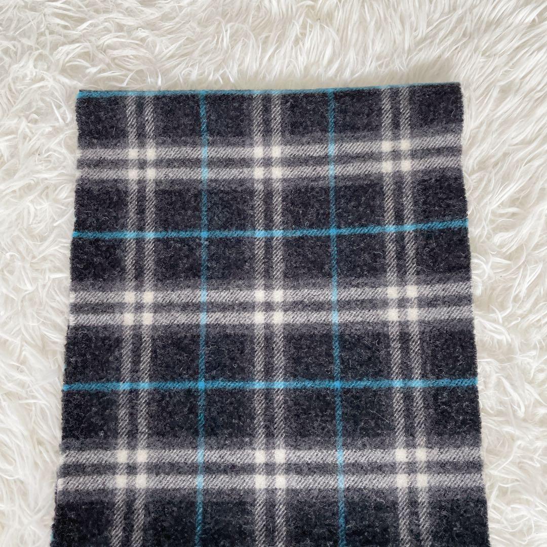 希少カラー✨【バーバリー】ウール100% マフラー チェック スコットランド製