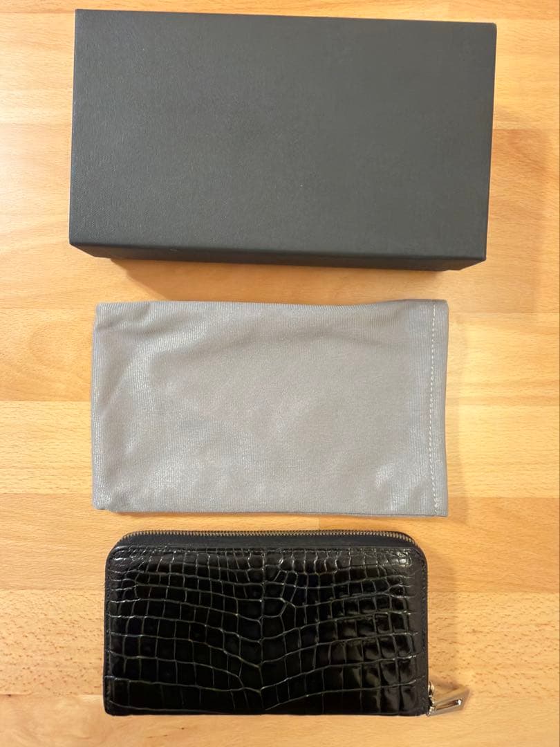 三京商会 ヘンローン ナイルクロコダイルxパイソン 長財布 一枚革