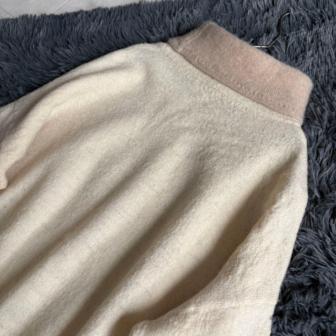 45R マリンクラフトタートルネックニット カシミヤネック オフホワイト 0