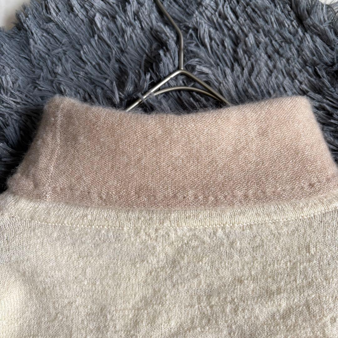 45R マリンクラフトタートルネックニット カシミヤネック オフホワイト 0