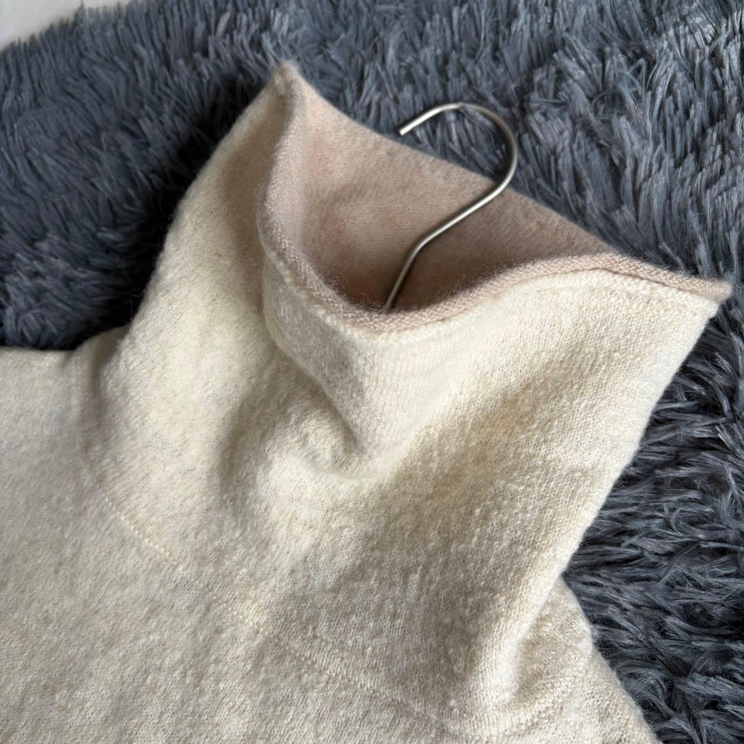 45R マリンクラフトタートルネックニット カシミヤネック オフホワイト 0