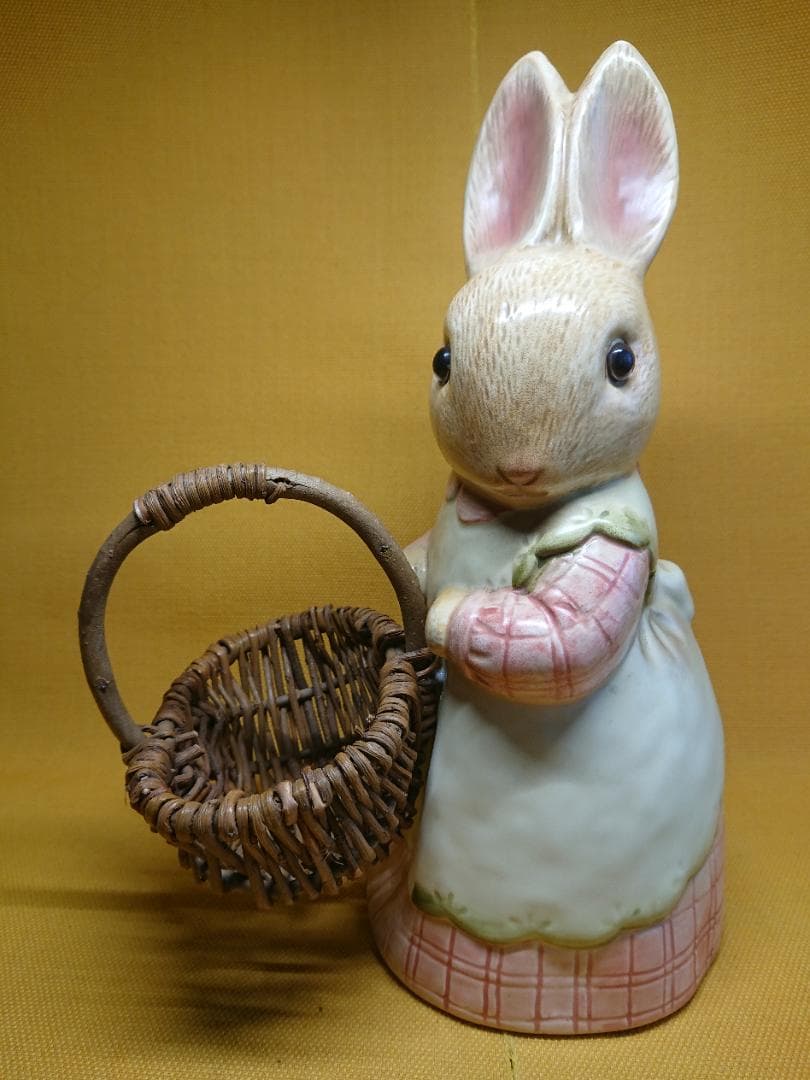 ラビット　兎　陶器　オブジェ　置物　インテリア　工芸品　美術品　A1123