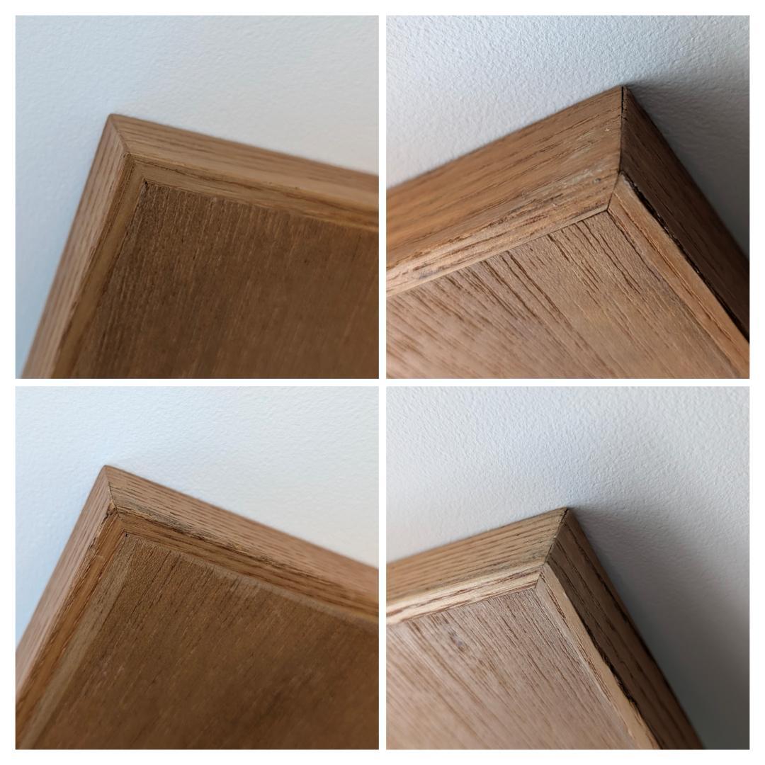 ビンテージ アノニマス ウッドフレーム ウォールミラー 立て掛け鏡 北欧 美品