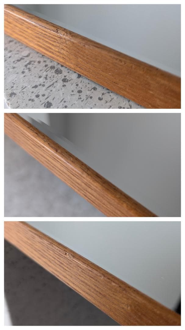 ビンテージ アノニマス ウッドフレーム ウォールミラー 立て掛け鏡 北欧 美品