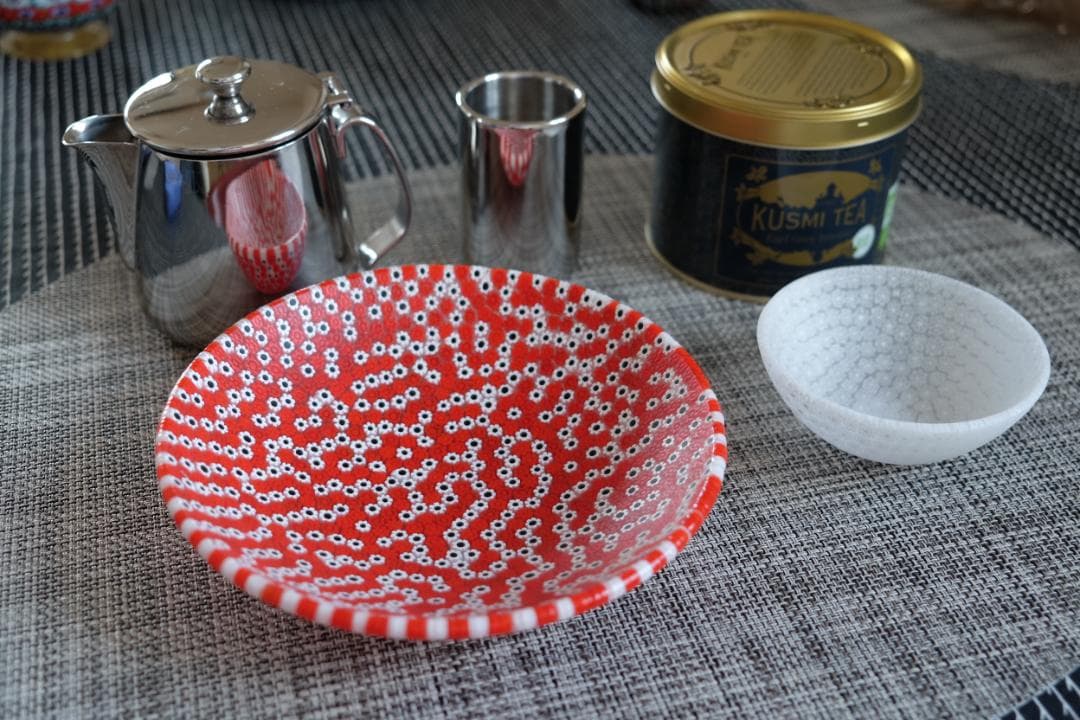 ベネチアンガラス ミルフィオリ プレート ムリーニ 江波冨士子/舩木倭帆/グラス