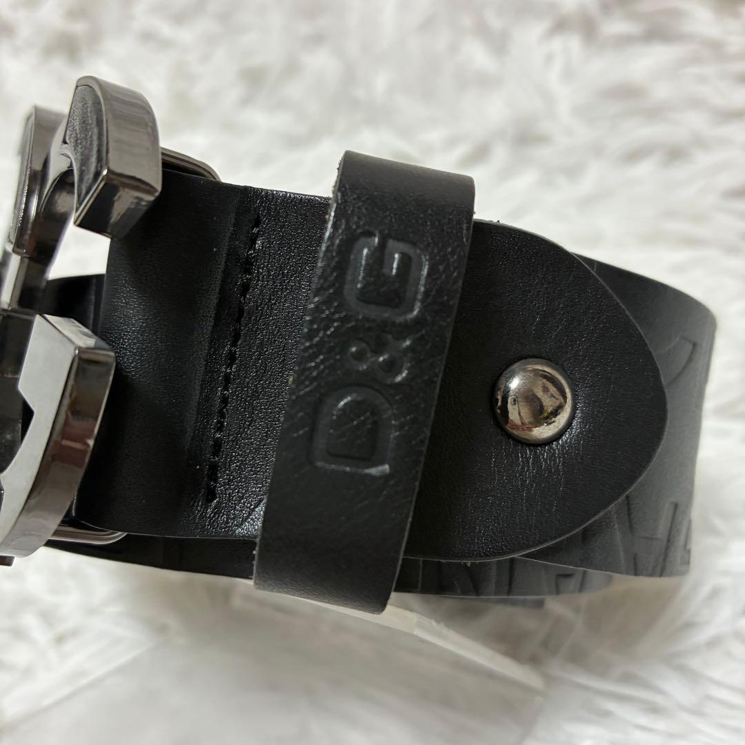 DOLCE & GABBANA ベルト　バックル　DC レザー　イタリア製