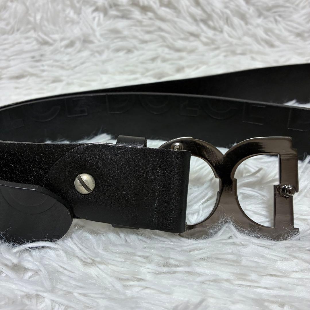 DOLCE & GABBANA ベルト　バックル　DC レザー　イタリア製