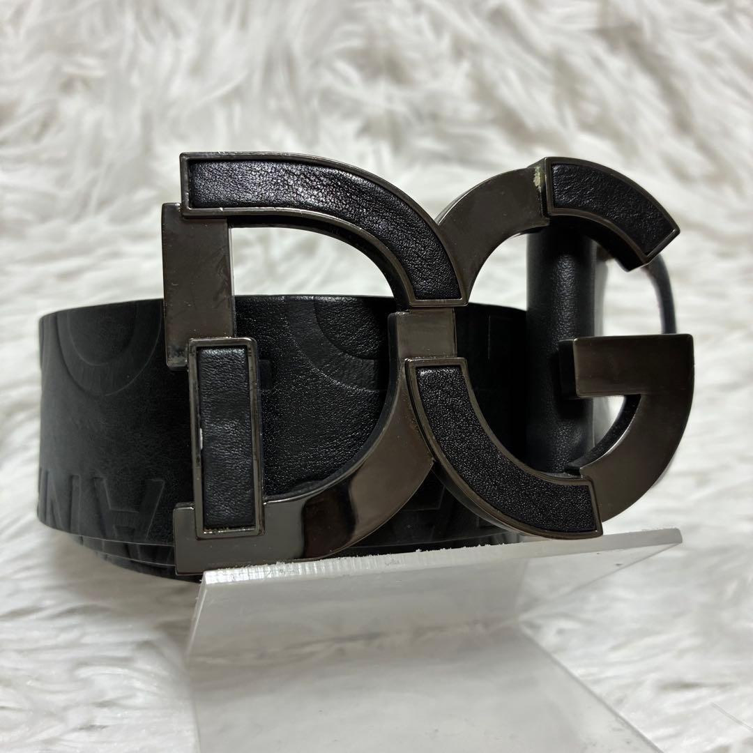 DOLCE & GABBANA ベルト　バックル　DC レザー　イタリア製
