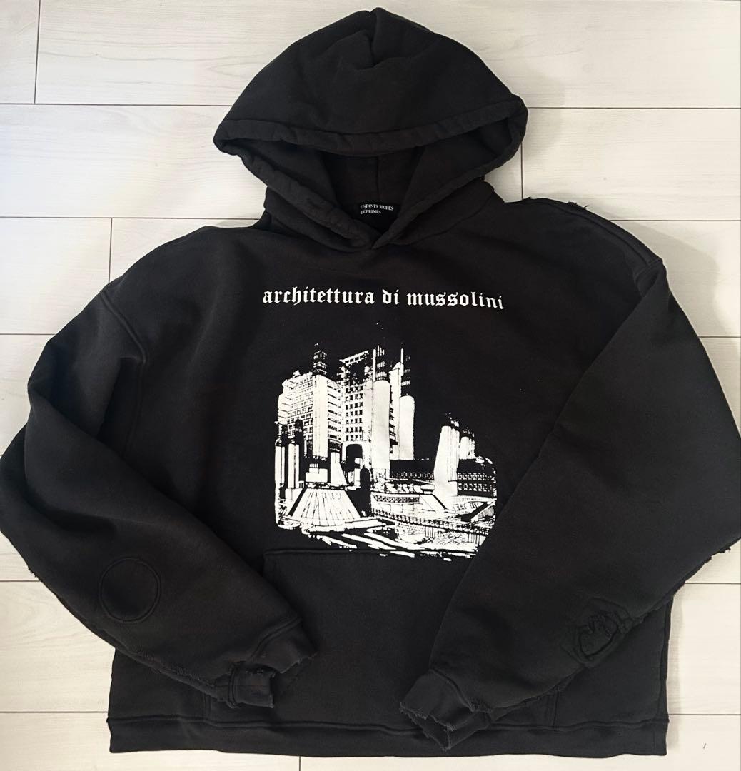 トップス ENFANTS RICHES DEPRIMES MUSSOLINI HOODIE