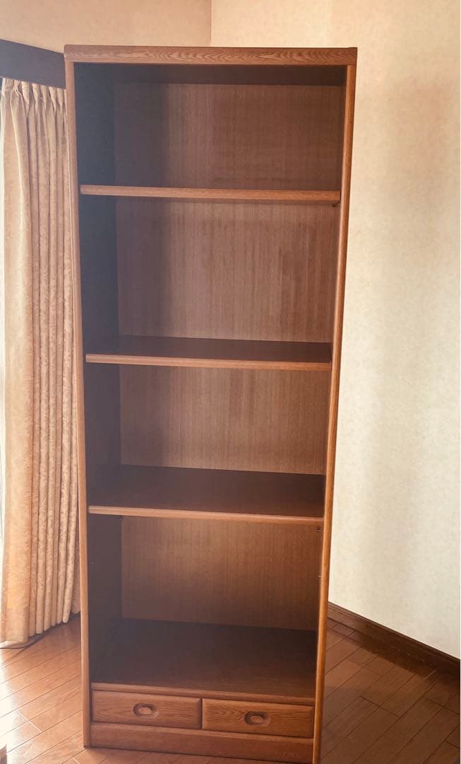 専用　棚　ラック　多目的　天然木　引き出し付き