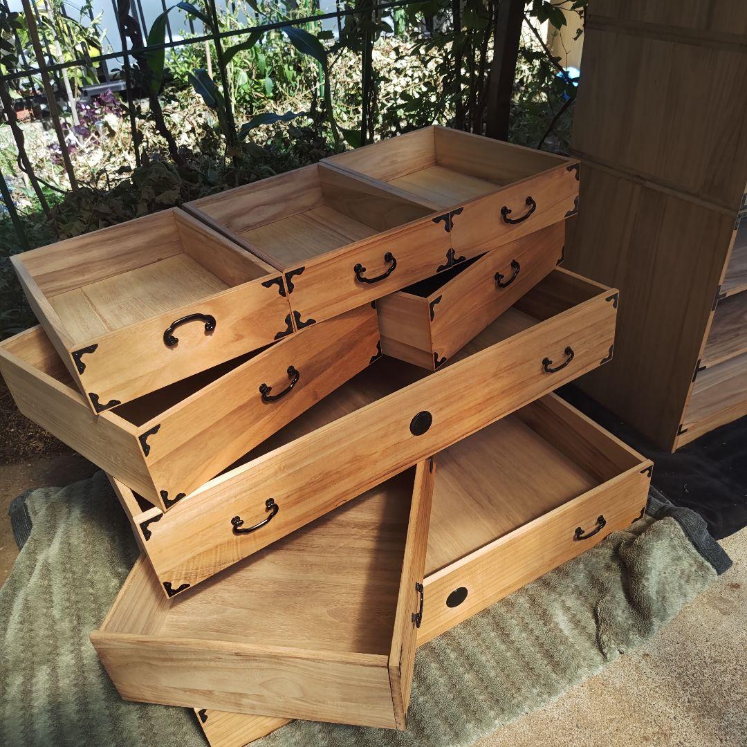 昭和レトロ 高級三段総桐タンス 古民家 当時物