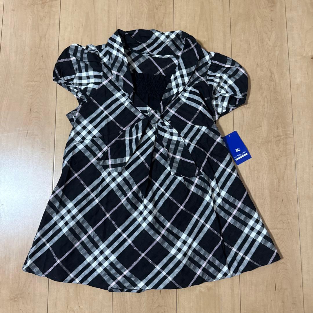 バーバリーブルーレーベル★半袖ラメチェックブラウス＆インナー　38 新品タグ付き