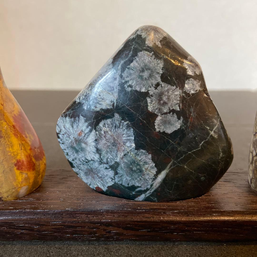 歳末フェア価格　根尾谷の美石　★鑑賞石　菊花石　桜石　孔雀石