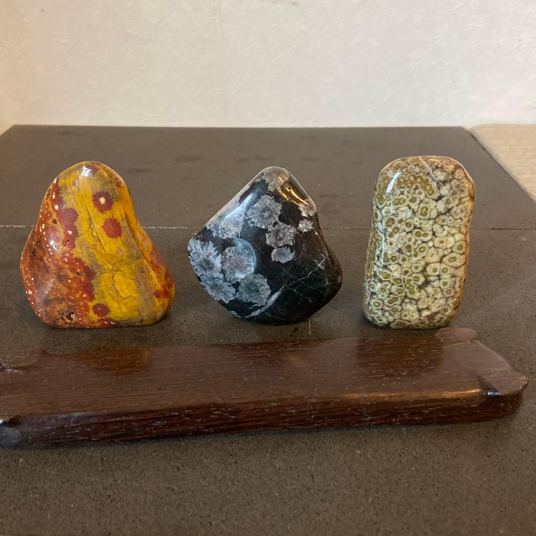 歳末フェア価格　根尾谷の美石　★鑑賞石　菊花石　桜石　孔雀石