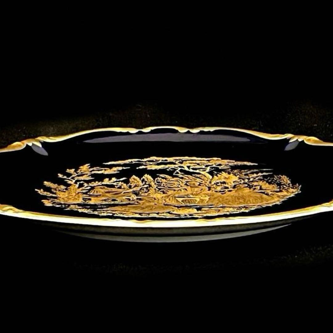 [極美品]ローゼンタール　飾り皿 アンティーク　コバルト　金彩　大皿