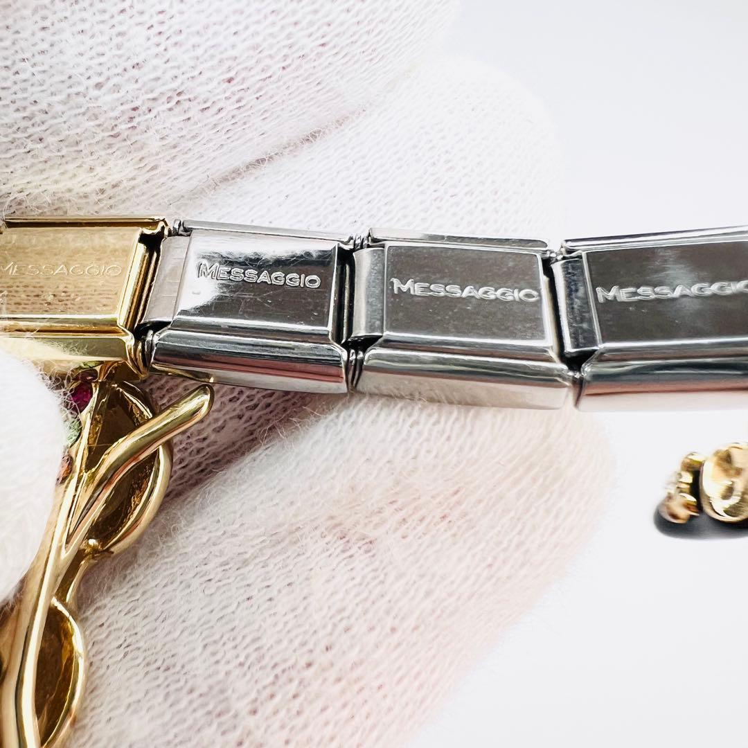 美品messaggio チャーム ブレスレット サングラス ヒール クローバー.