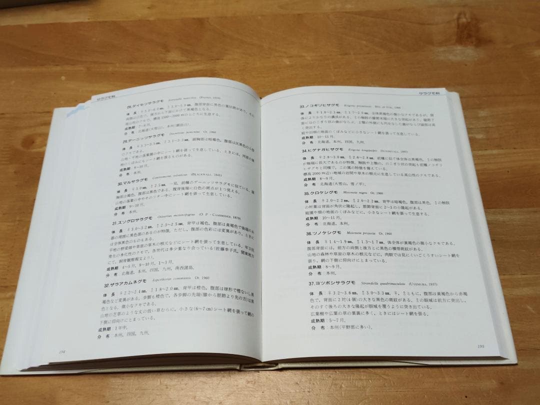 【初版本】 写真・日本クモ類大図鑑 千国安之輔著 偕成社 1989年発行