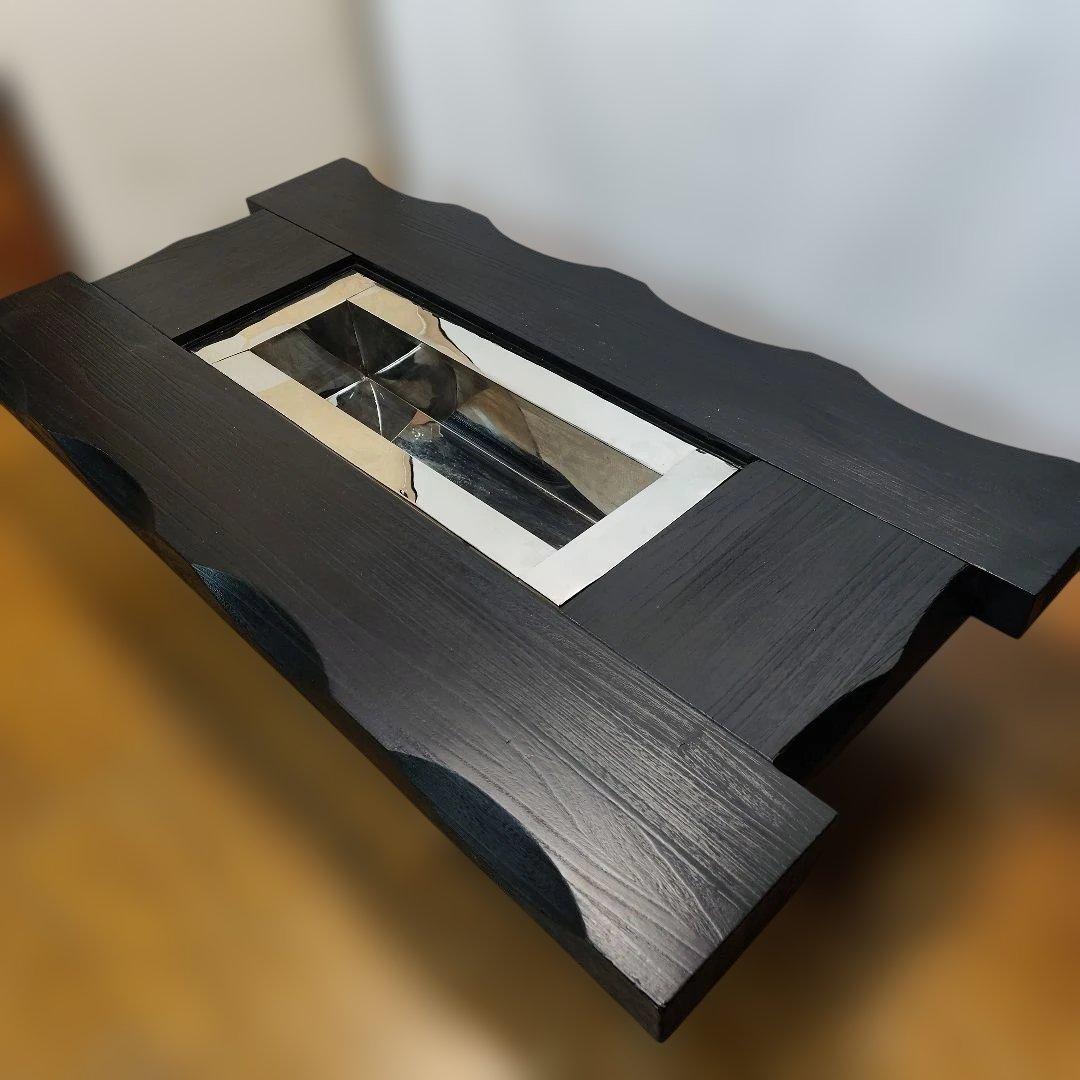 冬は長火鉢、他の季節はテーブルとして使える洒落たデザインの座卓 黒