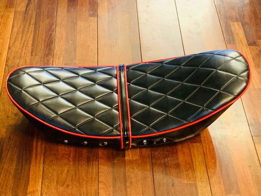 kawasaki ダックス エナメル ダイヤ柄 バナナシート カスタム