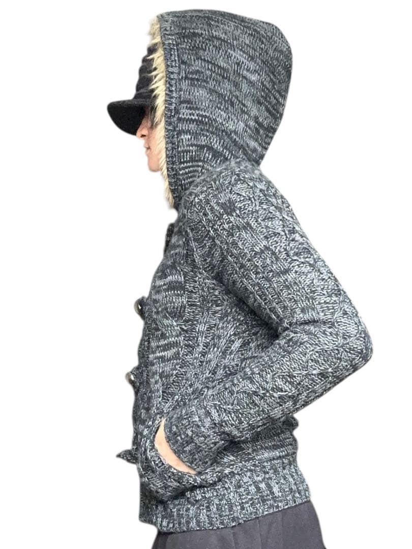 トップス fur hooded napolen zip hoodie