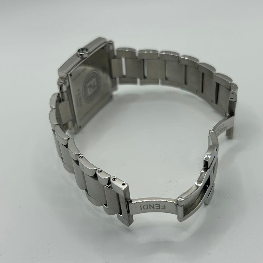 美品 稼働品 FENDI フェンディ クアドロ 60500G スクエア シルバー