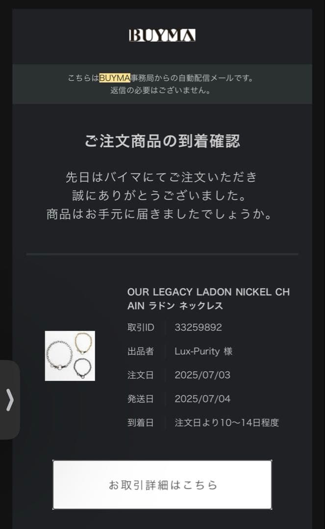 OUR LEGACY LADON NICKELCHAIN ラドン ネックレス