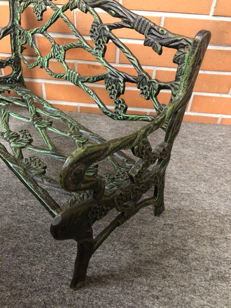 H アイアンベンチ　フラワースタンド　ドールチェア　ガーデニング雑貨アンティーク