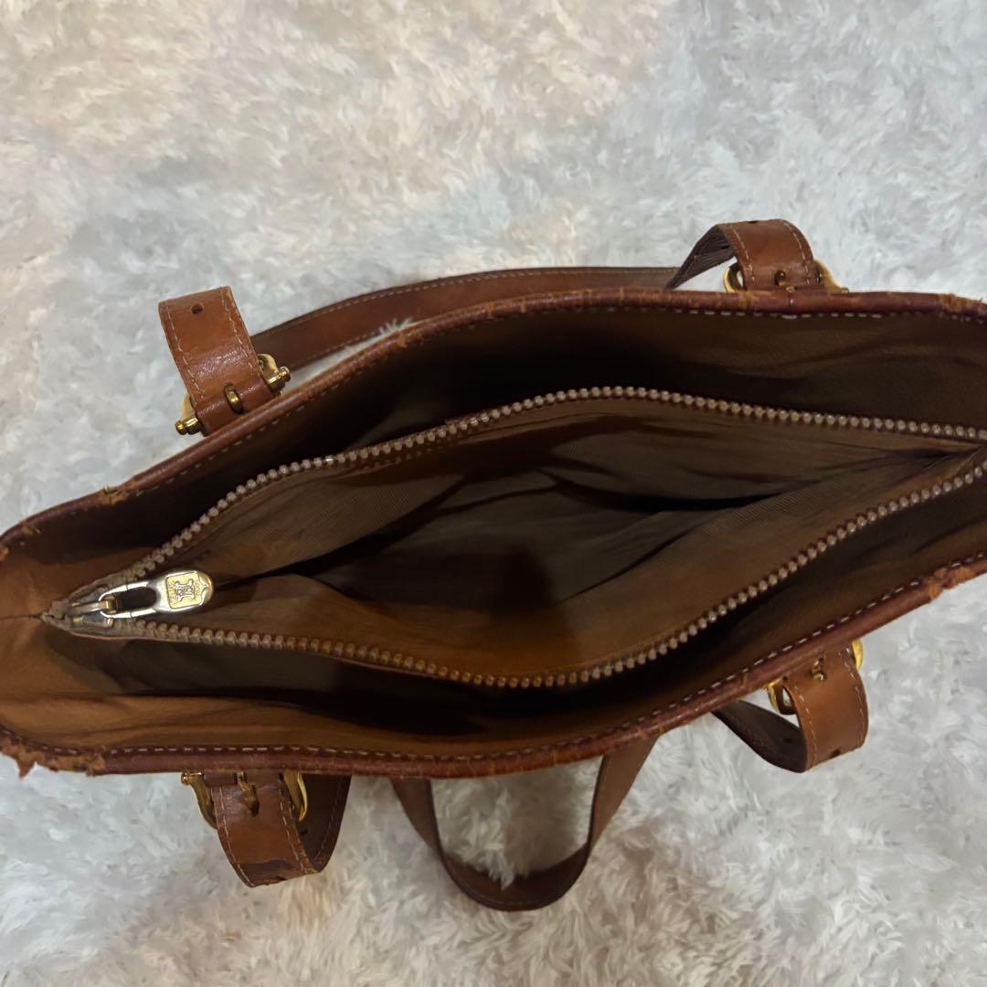 美品 CELINE トートバッグ M95 マカダム 肩掛け ダークブラウン