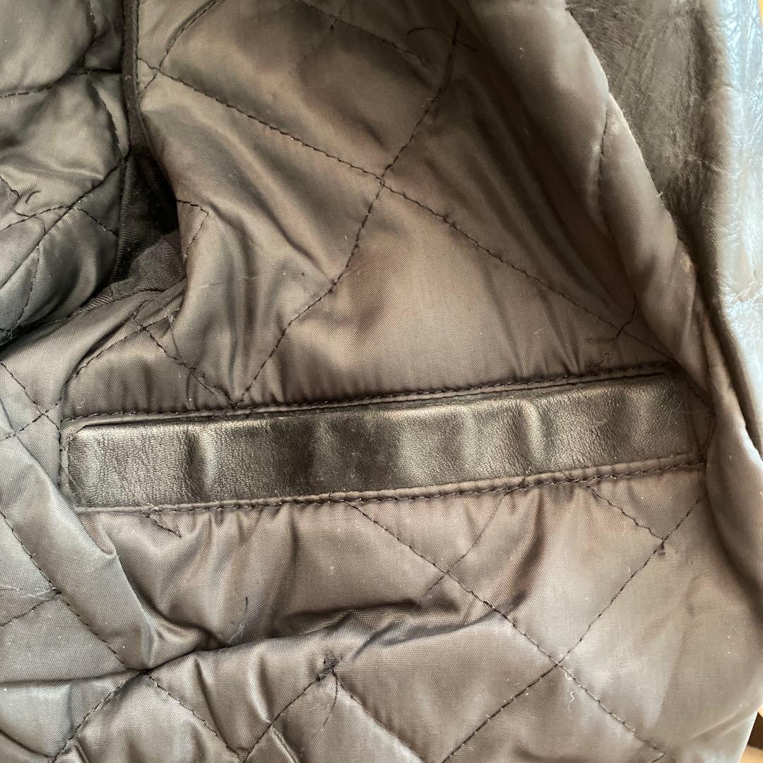 Schott ブラックレザーシングルライダースジャケット　USA製 38