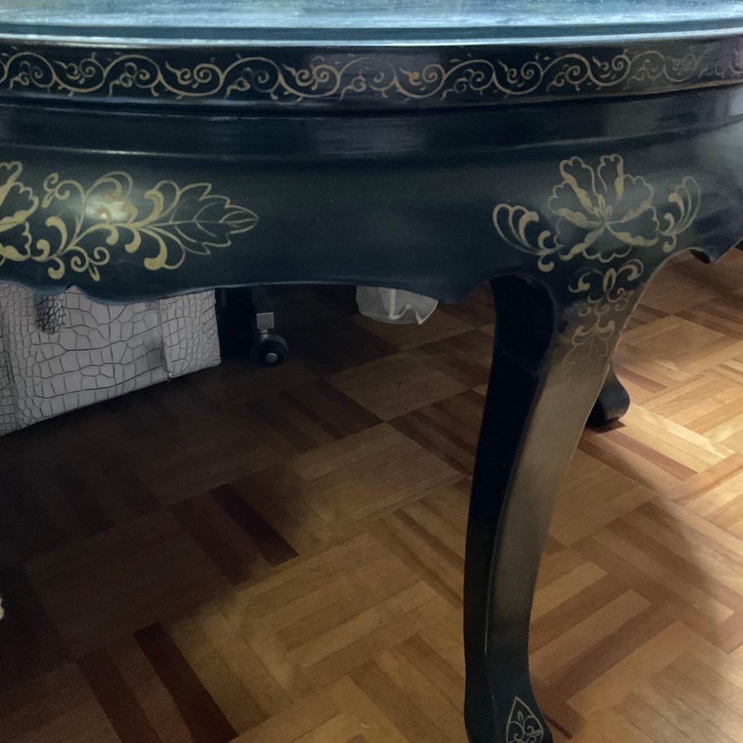 美品‼️螺鈿テーブル＆椅子4脚セット‼️