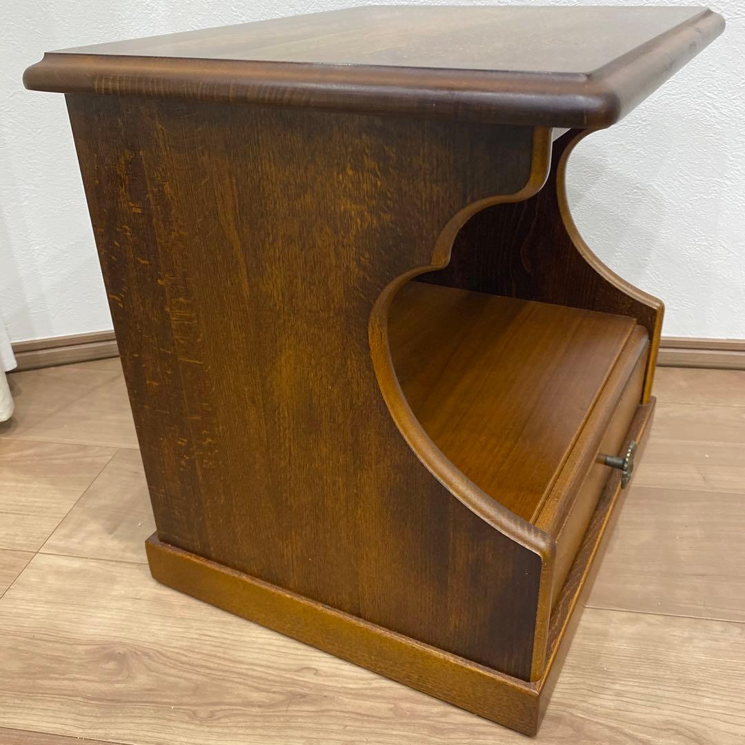 カリモク サイドテーブル ナイトテーブル 電話台　回転