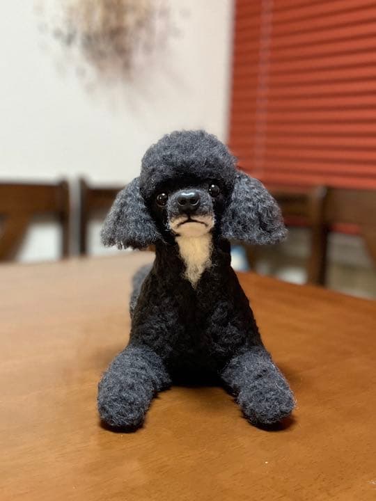 羊毛フェルト　トイプードル　ブラック