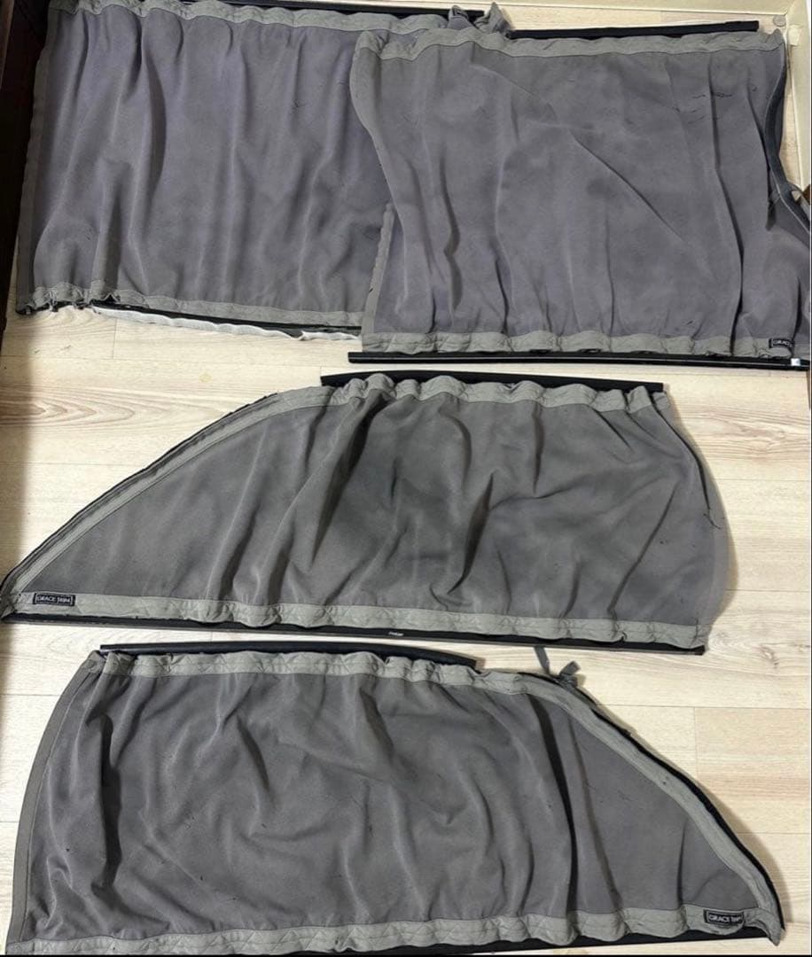 セダン系 リア3面カーテン 当時物