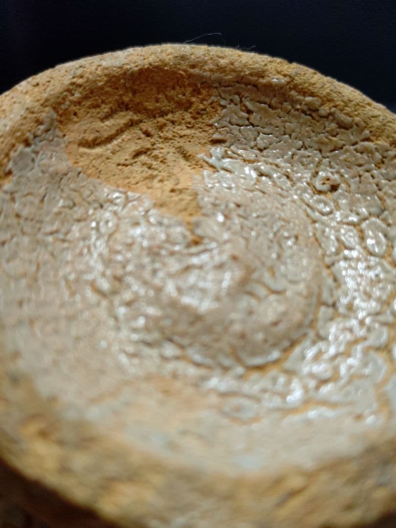 人間国宝　中里無庵（十二代中里太郎右衛門）造　唐津井戸茶碗　共箱　金継あり