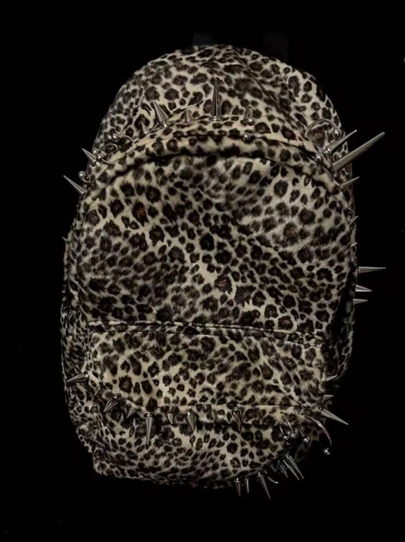 【新品】レオパード スタッズ archive リュック y2k ヒョウ柄 地雷