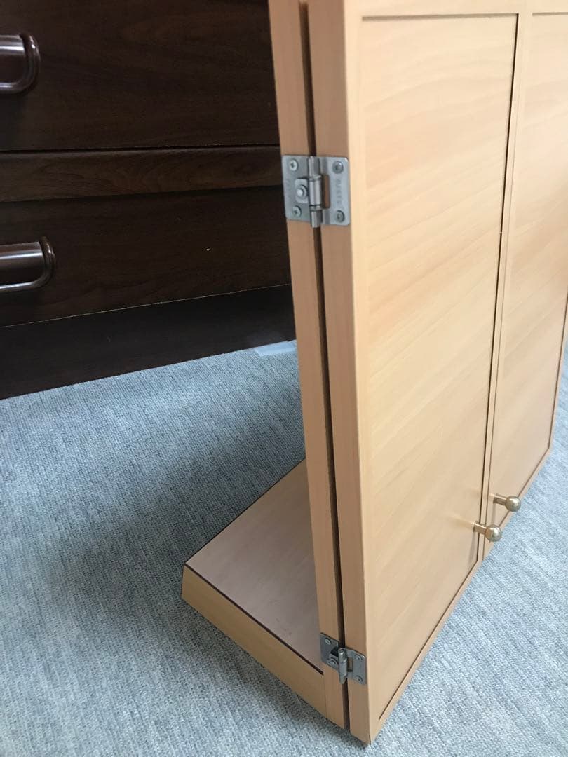 三面鏡　卓上　折りたたみ式　木製