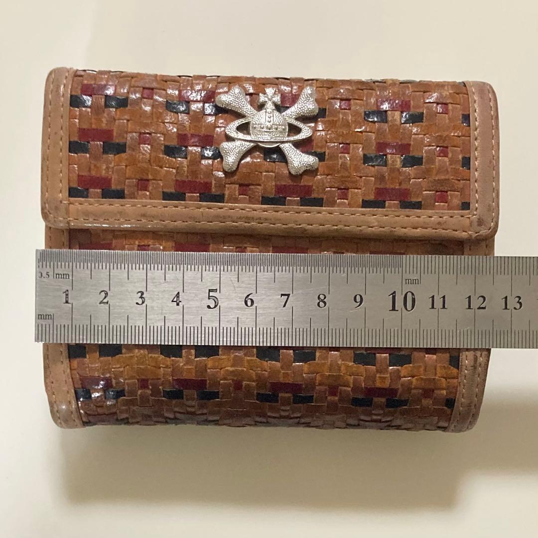 Vivienne Westwood ボーンモチーフ 編み込み二つ折り財布