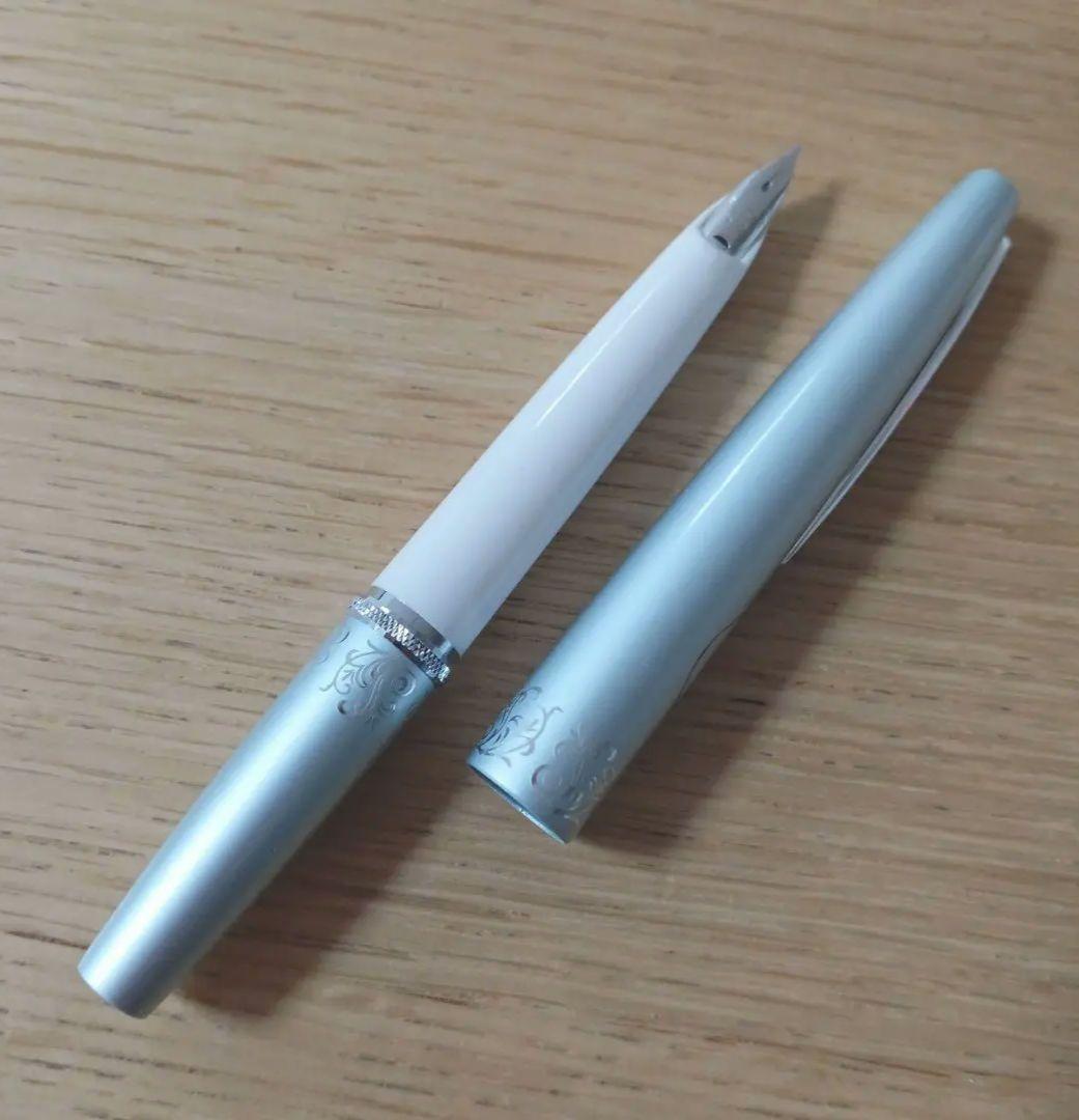 パイロット　万年筆　ショート万年筆　14K ライトブルー✕ホワイト軸