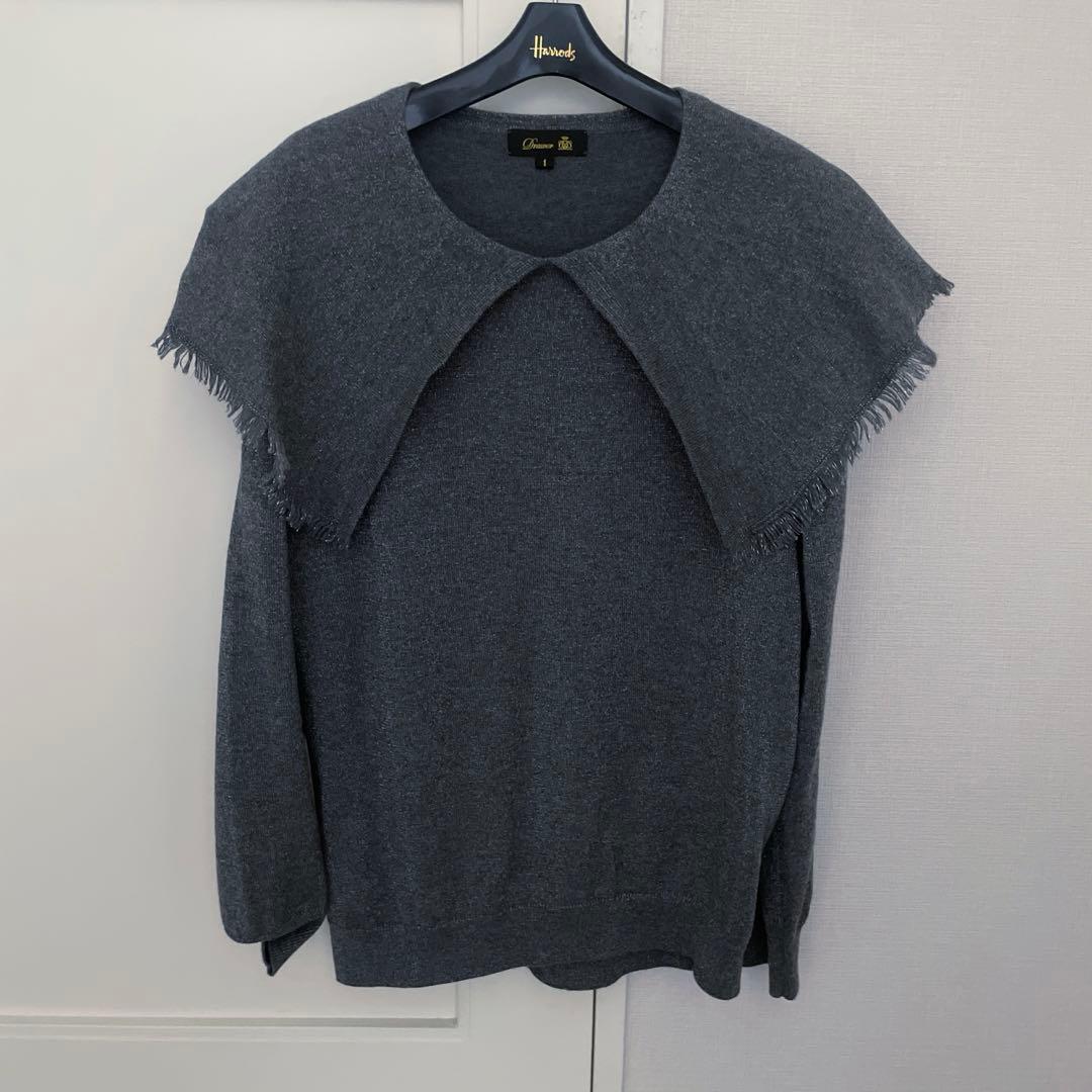 drawer ドゥロワー　WINTER1 12Gショールカラーニット　サイズ1