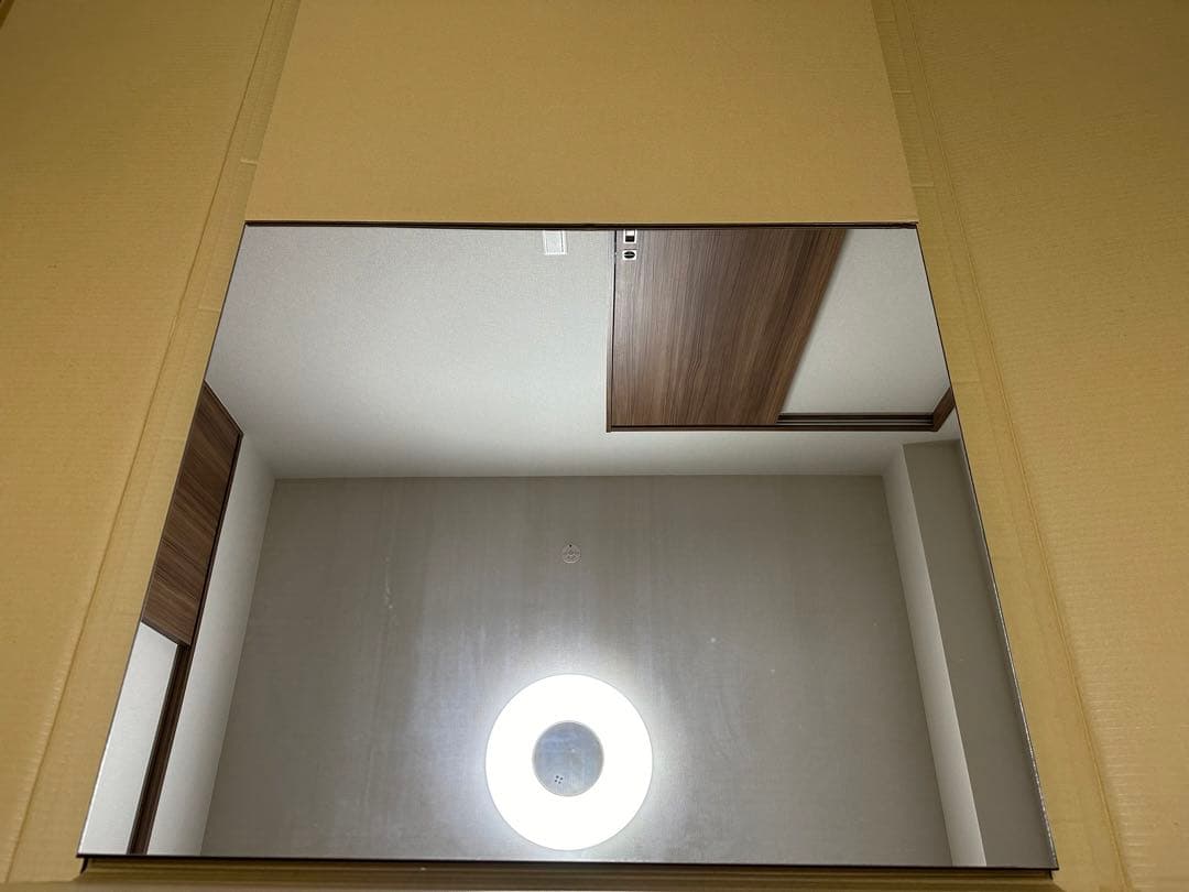 【新品】全身鏡　ワイドスタンドミラー　90cm ブラウン　※商品説明必ず読んで！