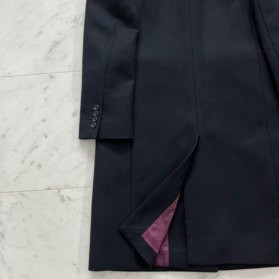 美品 ポールスミス チェスターコート 黒 42 ウール100%