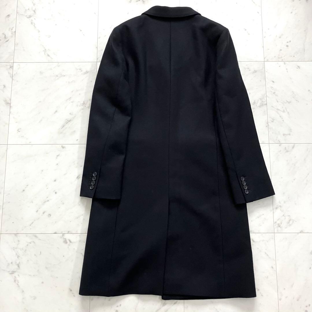 美品 ポールスミス チェスターコート 黒 42 ウール100%
