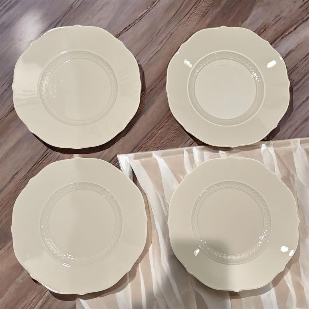 未使用　リチャード・ジノリ・ムセオ　白磁プレート4枚 ミュージオ museo