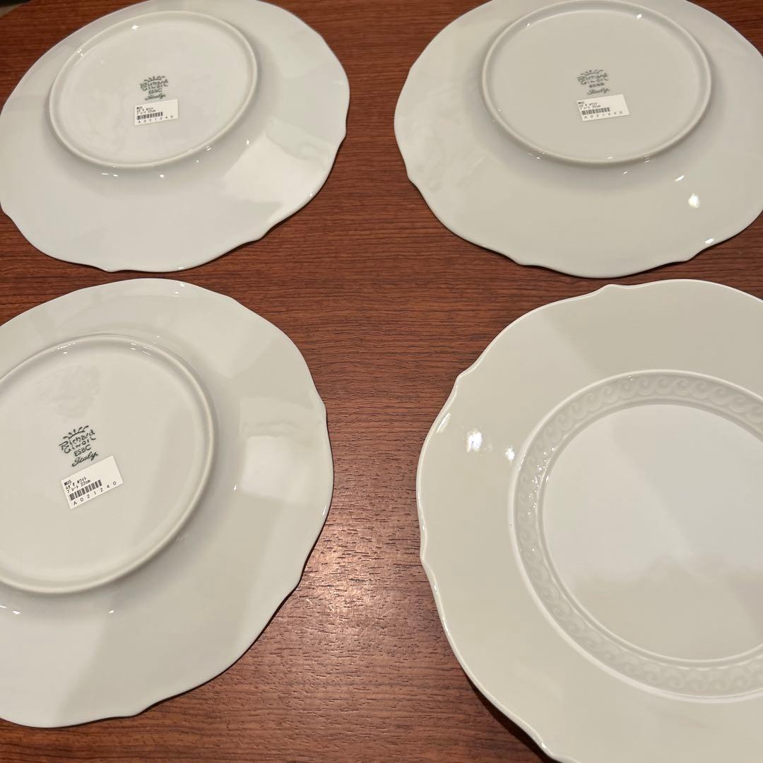 未使用　リチャード・ジノリ・ムセオ　白磁プレート4枚 ミュージオ museo