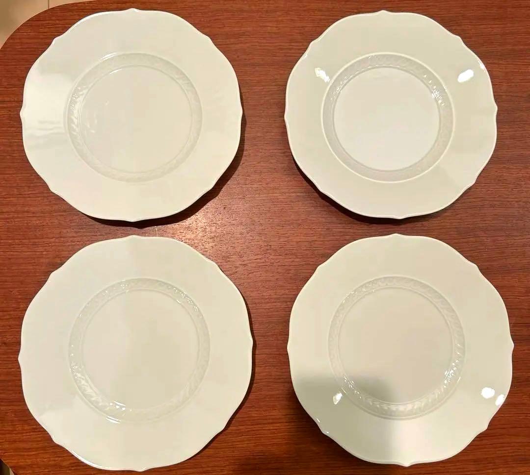 未使用　リチャード・ジノリ・ムセオ　白磁プレート4枚 ミュージオ museo