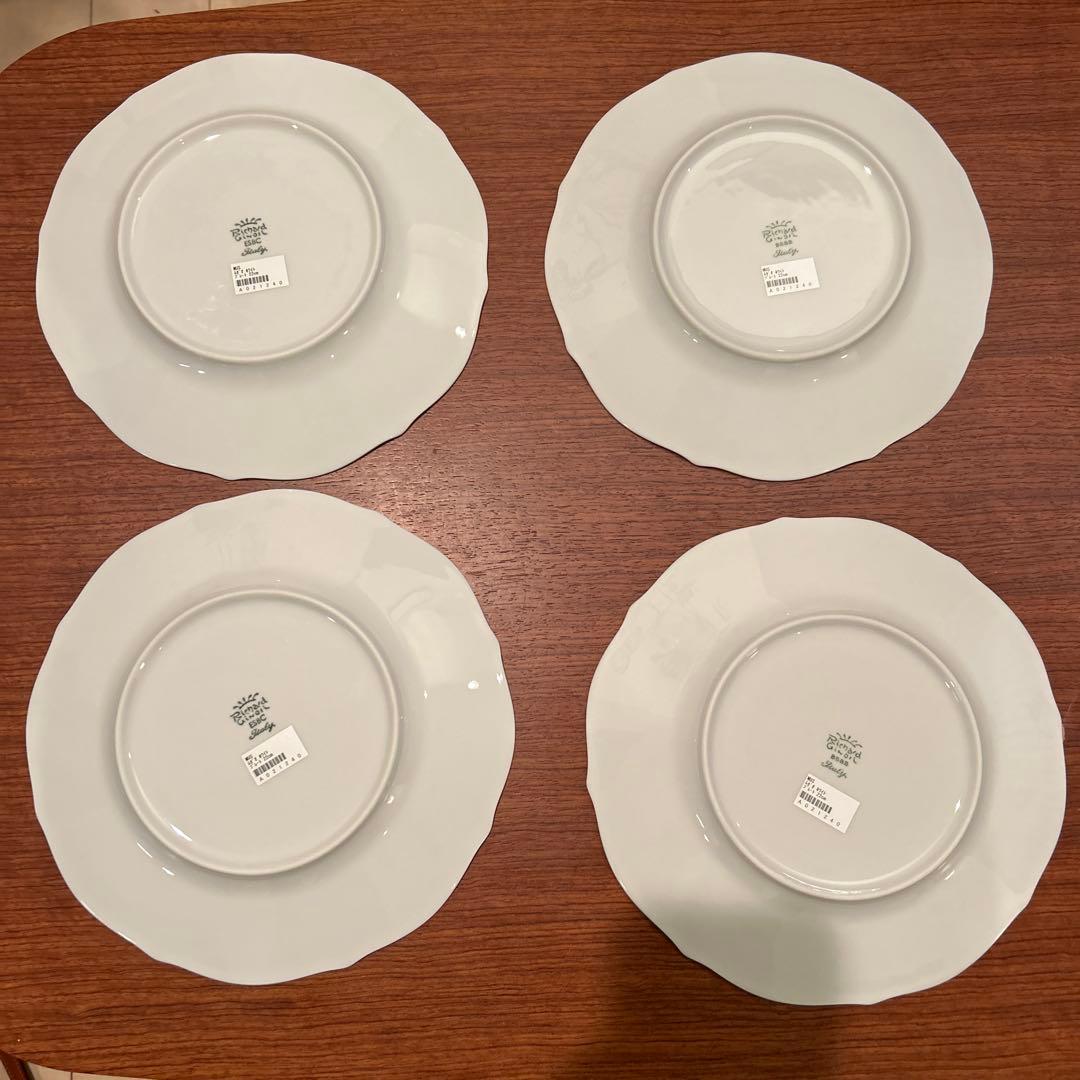 未使用　リチャード・ジノリ・ムセオ　白磁プレート4枚 ミュージオ museo
