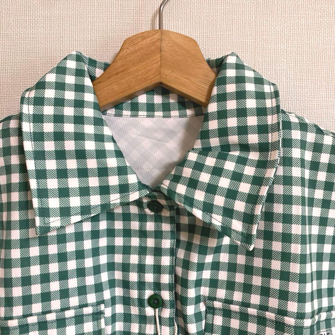 RIENDA GOLF ギンガムチェックドロストOP